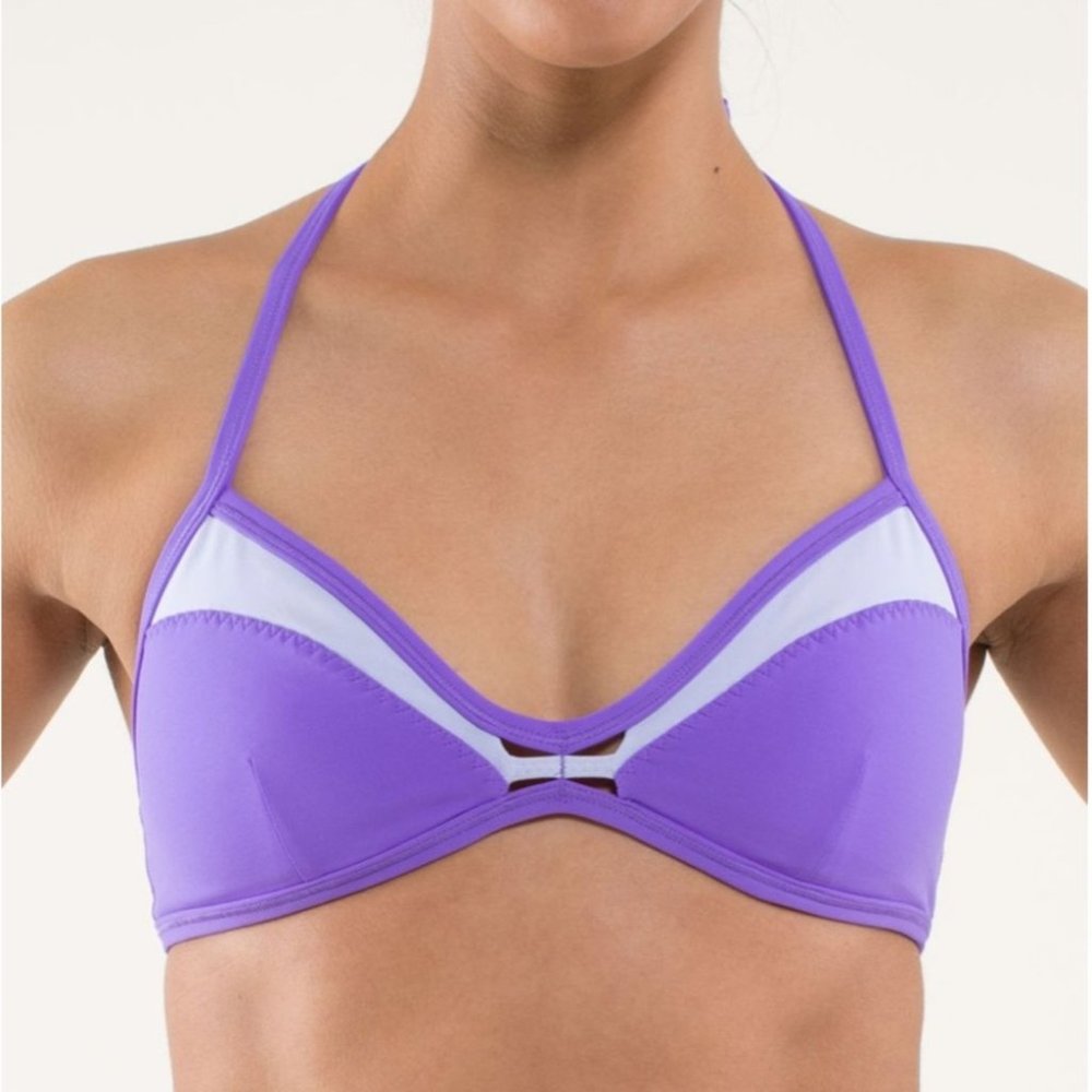 Lululemon Bandha Bra Power Purple & Cool Breeze